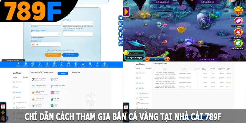 Chỉ dẫn cách tham gia bắn cá vàng tại nhà cái 789F Chỉ dẫn cách tham gia bắn cá vàng tại nhà cái 789F