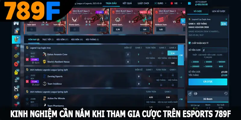 Kinh nghiệm cần nắm khi tham gia đổi thưởng trên esports 789F