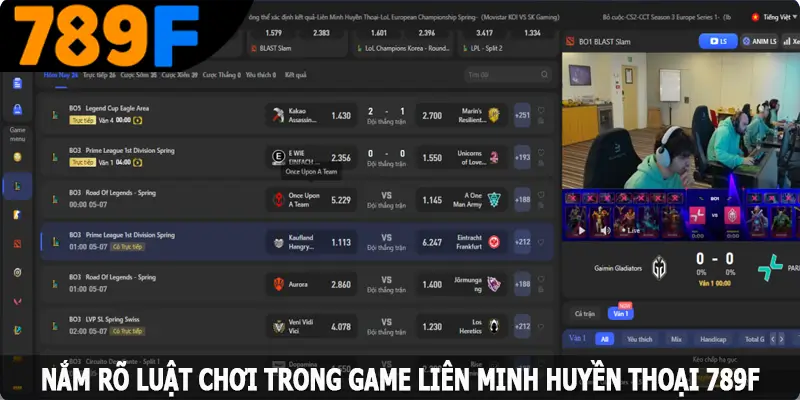 Nắm rõ luật chơi trong game liên minh huyền thoại tại 789F