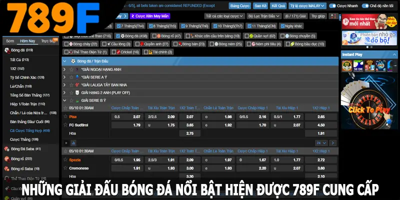 Những giải đấu bóng đá nổi bật hiện được 789F cung cấp Những giải đấu bóng đá nổi bật hiện được 789F cung cấp